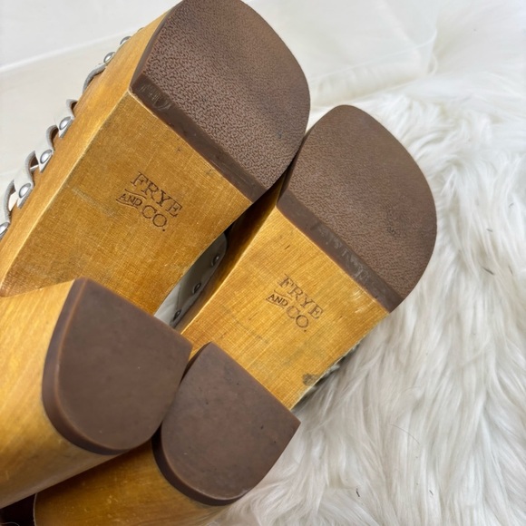 FRYE AND CO. Greta Clogs Platform Sandals with Woven Straps - Picture 9 of 12